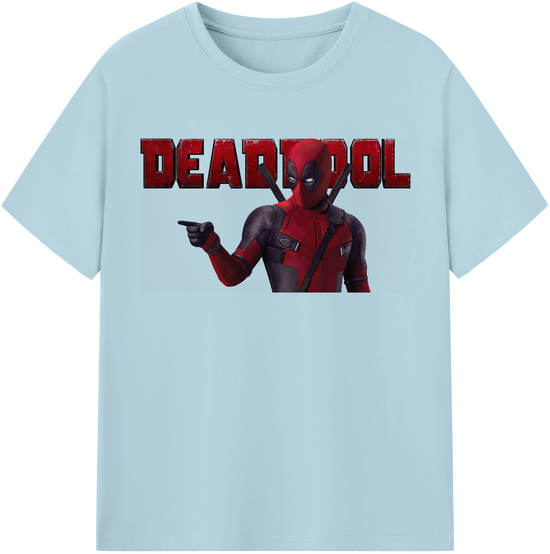 （画像用） Deadpool デッドプール 綿100％半袖Tシャツ（フロントプリント）